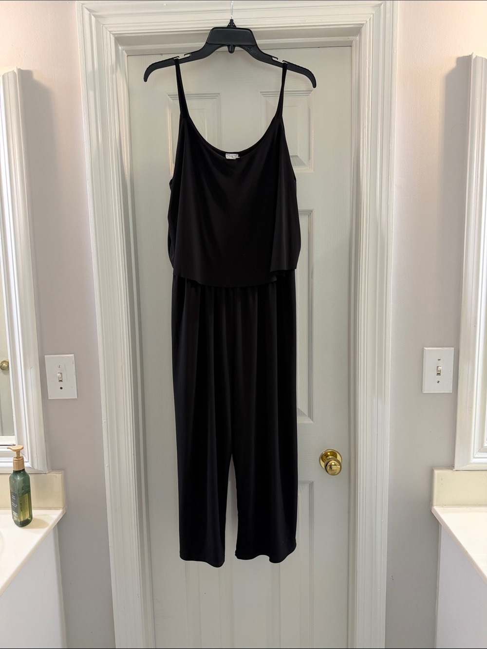 NAIF Black Sleeveless Wide-Leg Jumpsuit